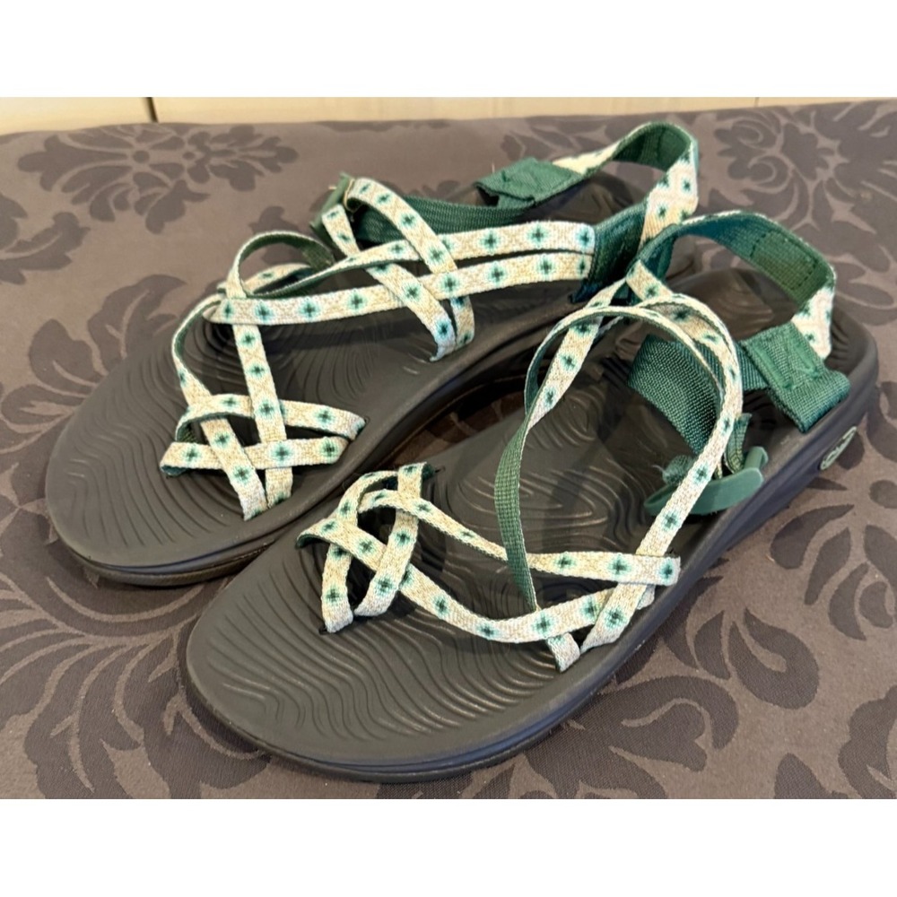 Chaco Z/2 Classic Women's W10 Floral Green Teal Strappy Hiking Sandals